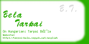 bela tarpai business card